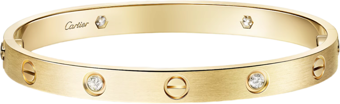 Cartier LOVEbracelet, classic model, brushed, 4 diamonds Cartier LOVEbracelet, classic model, brushed, 4 diamonds