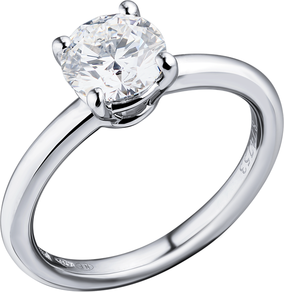 Кольцо Mercury 1.03 ct E/VVS2 Round Cut White Gold GIA MR100/4RD