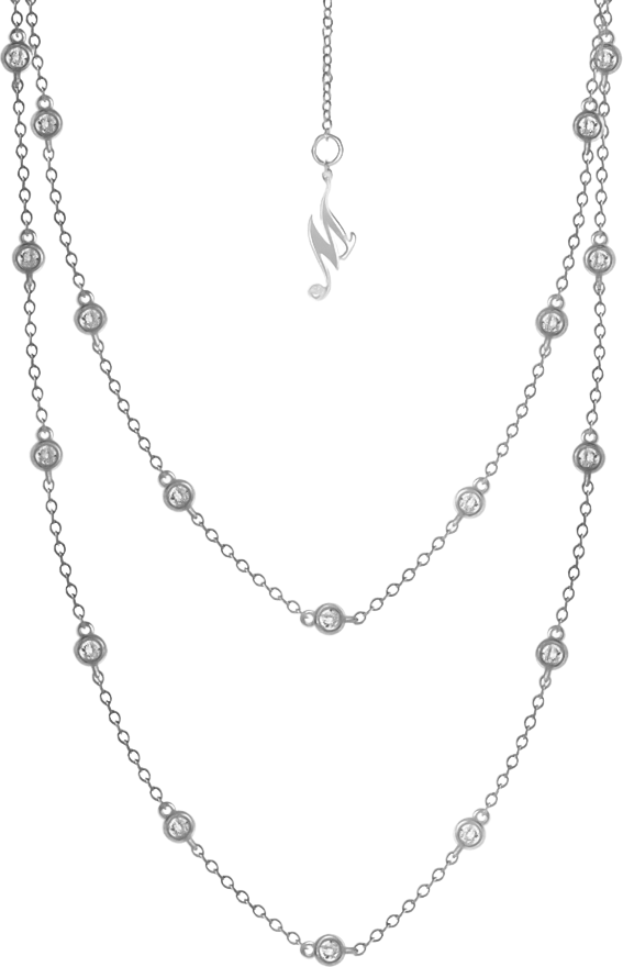 Колье Mercury Classic Necklace in White Gold 1.39 ct Diamonds MN5775/WG/RD1.40