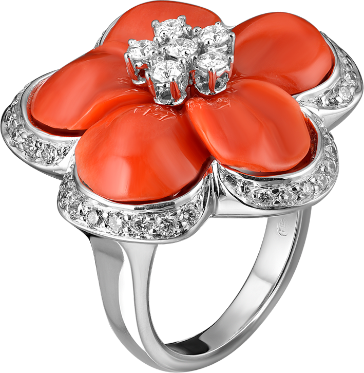 Кольцо Gianni Lazzaro Diamonds & Coral White Gold GL.8414