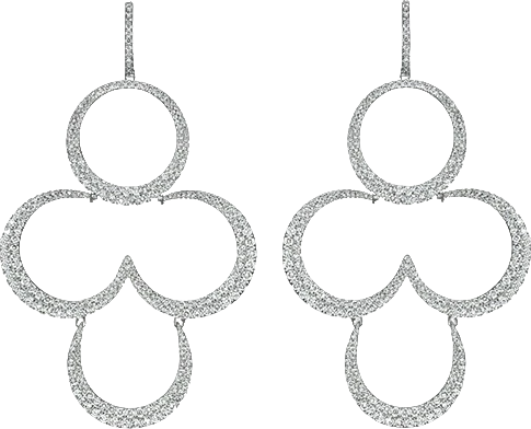 Серьги Jacob & Co DIAMOND CLOVER EARRING 020812 (id 39794)