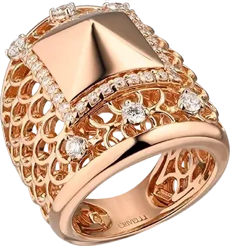 Кольцо Crivelli DIAMOND RING 0.92 CT G/SI (SIZE 54) YELLOW AND WHITE DIAMOND 63.78 CT SET (id 39634)