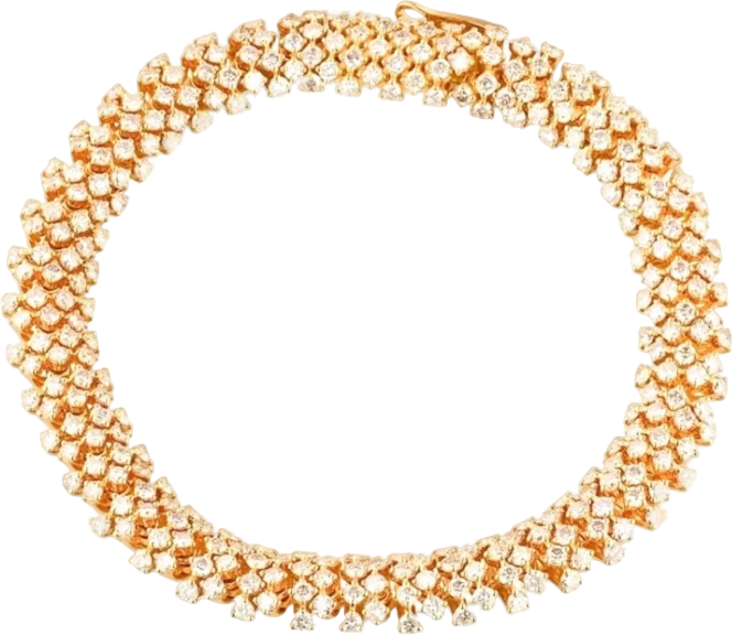 Браслет DeRosa ROUND DIAMOND BRACELET 14.16 CT FANCY ORANGE YELLOW VVS-VS (SIZE 16.5) B26191416B (id 38525)