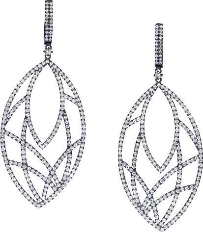 Серьги Jacob & Co LEAF DIAMOND EARRINGS 91121786 (id 31357)