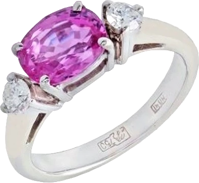 Кольцо No name С САПФИРОМ 1.85 СТ STRONG PURPLE RED/VS 1.85 СТ SPR/VS (id 29441)