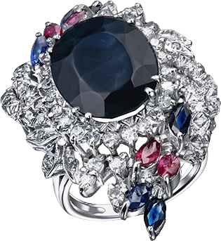 Кольцо No name С САПФИРОМ 8.00 CT  8.00 CT  (id 28592)