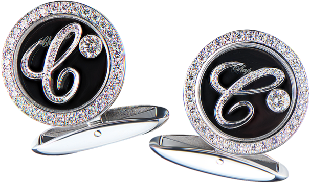 Запонки Chopard Happy Diamonds Onyx 757039-1002