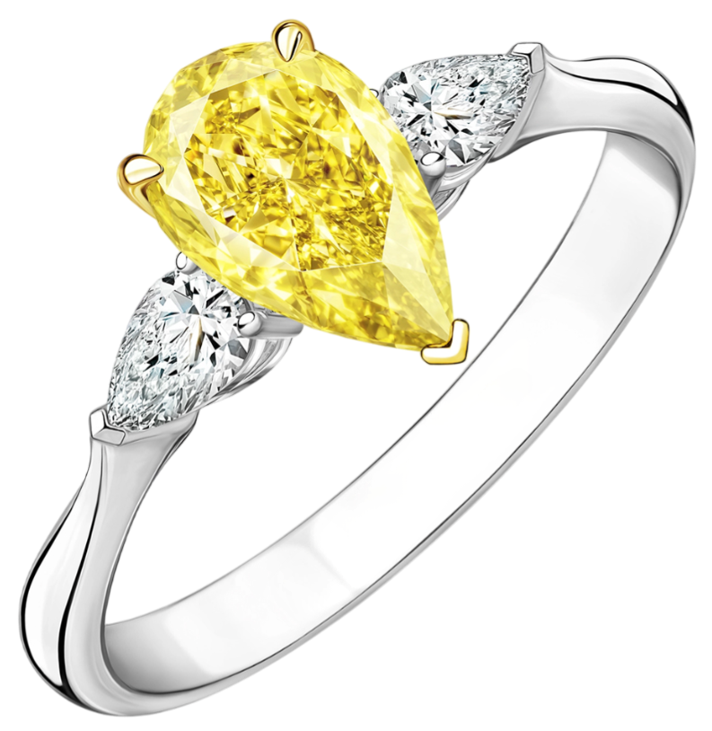 GIA Кольцо 2,00 Ct. S To T/vs1 (pear Diamond)