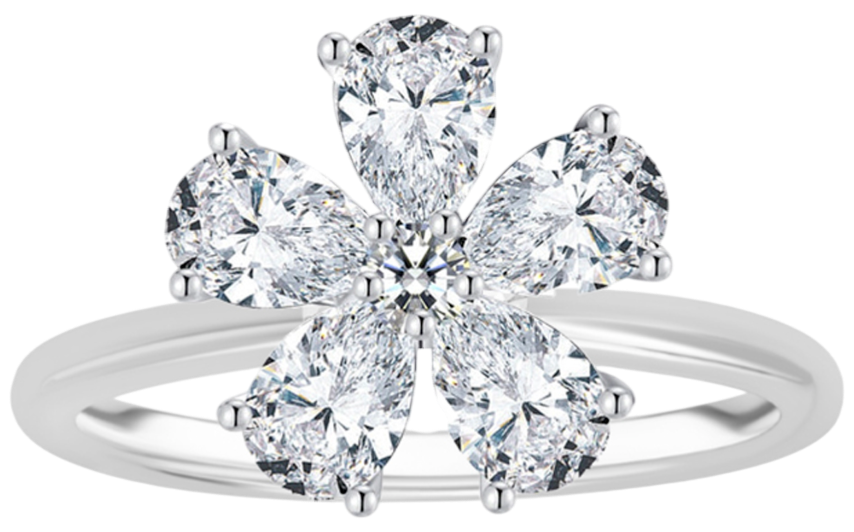 GIA Кольцо с бриллиантами 2,51 Ct. H/vvs2