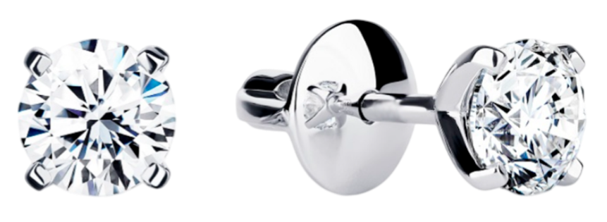 GIA Серьги 1,00/1,00 Ct. F/vs2 (3 Excellent) Round Diamonds