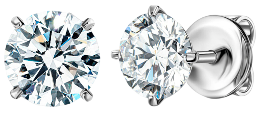 GIA Серьги с бриллиантами 1,50/1,50 Ct. G/vs2 (3 Excellent)