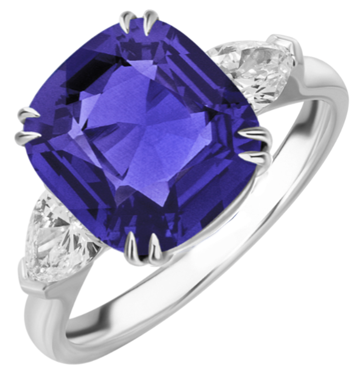 GRS GemResearch Swisslab Кольцо с сапфиром со сменой цвета 7,87 Ct.