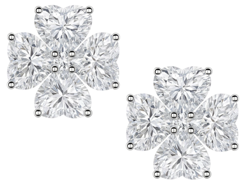 GIA Серьги с бриллиантами 4,04 Ct. H/vs2