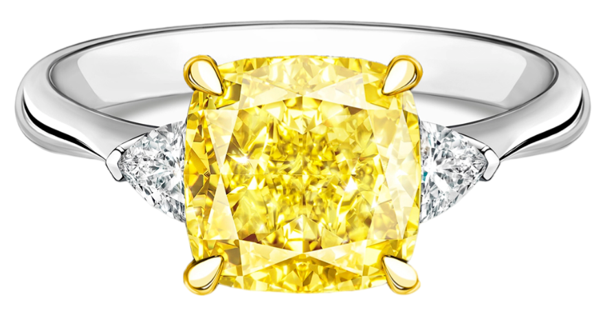 GIA Кольцо с бриллиантом 5,00 Ct. Fancy Yellow/vs2