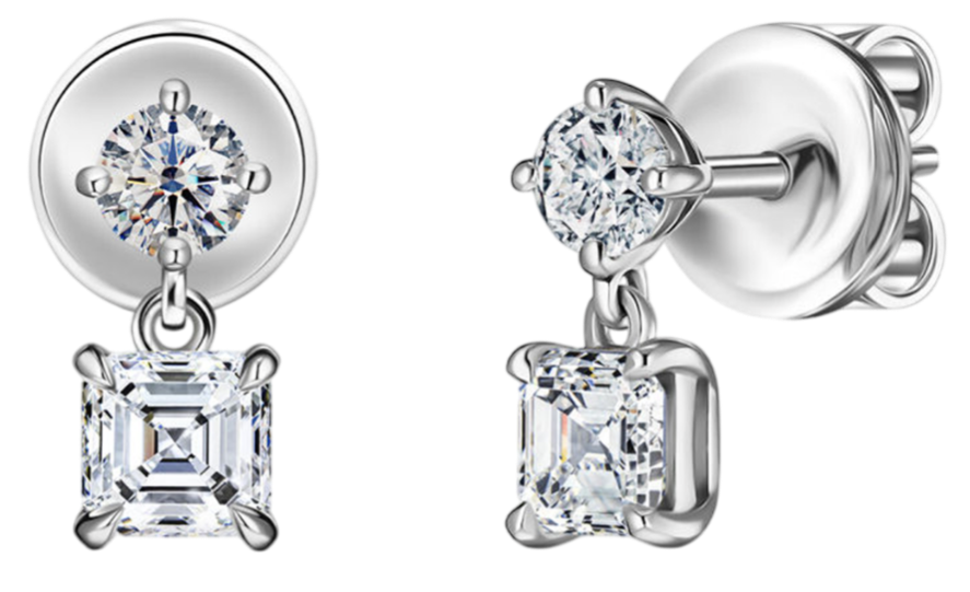 GIA Серьги 1,00/1,01 Ct. I/vs1 (asscher Diamonds)