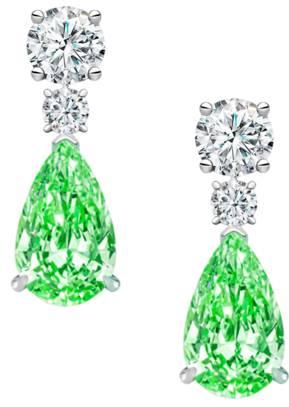 GIA Серьги с бриллиантами 2,00/2,05 Ct. Flggy/vvs2-vs2