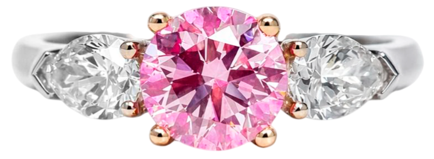 GIA Кольцо с бриллиантом 1,01 Ct. Faint Pink/si1