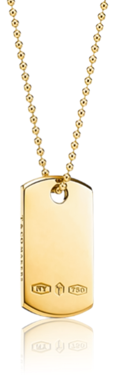 Кулон Tiffany&Co. Tiffany 1837® Makers I.D. Tag Pendant in 18k Gold 24