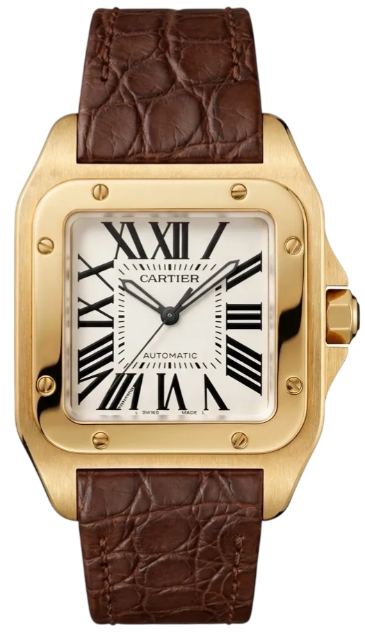 Часы Cartier Santos 100 XL Yellow Gold 38 mm 2657