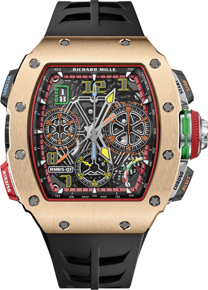 Richard Mille RM 65-01 Automatic Split-Seconds Chronograph Red Gold and Carbon TPT®