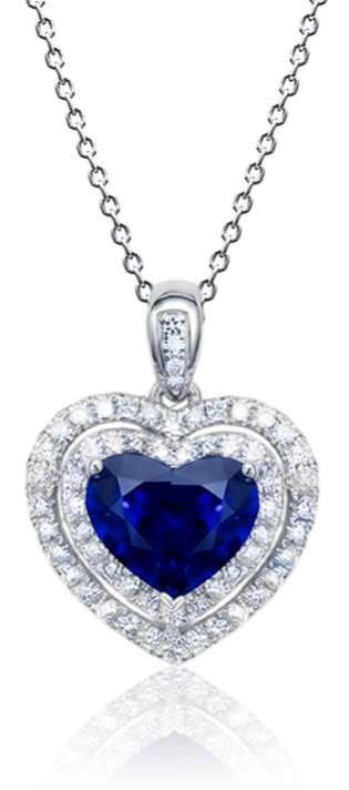 Кулон No name с бриллиантами и сапфиром 2 67ct.