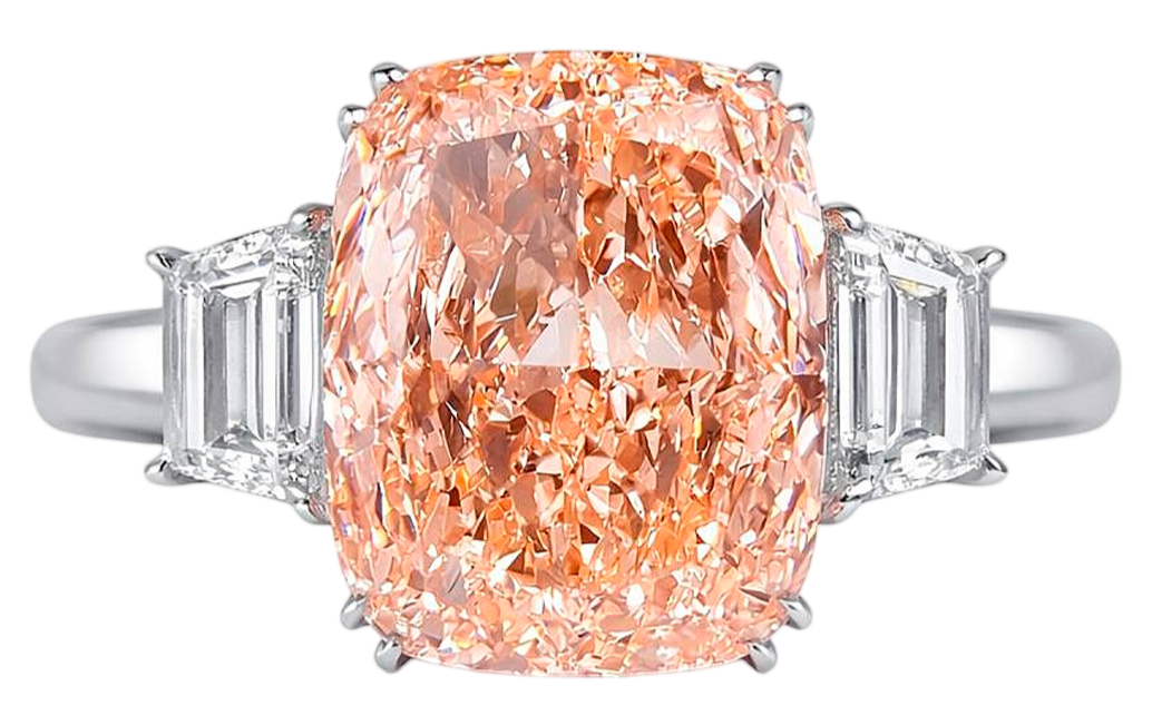 No Name Кольцо 15,66 Ct. Fancy Vivid Pink/vs1 Laboratory Grown Diamond