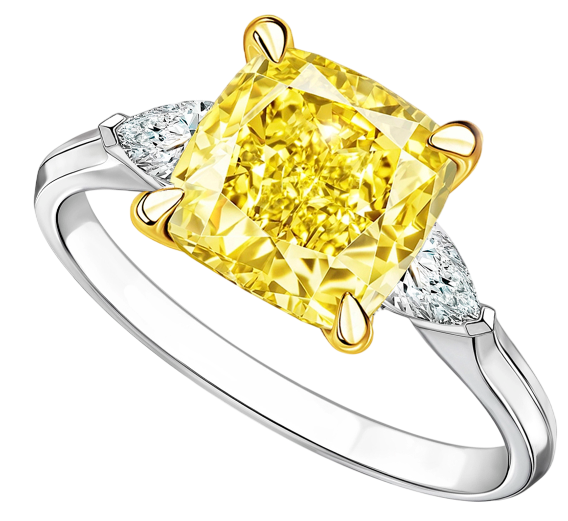 GIA Кольцо с бриллиантом 10,03 Ct. Fancy Light Yellow/vs2