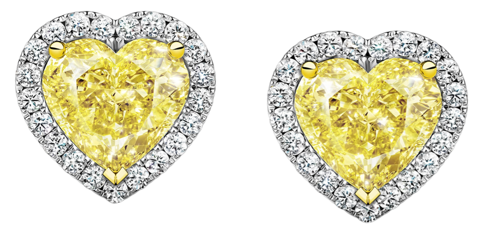 GIA Серьги 2,01/2,01 Ct. Y To Z/vs "heart Diamonds"