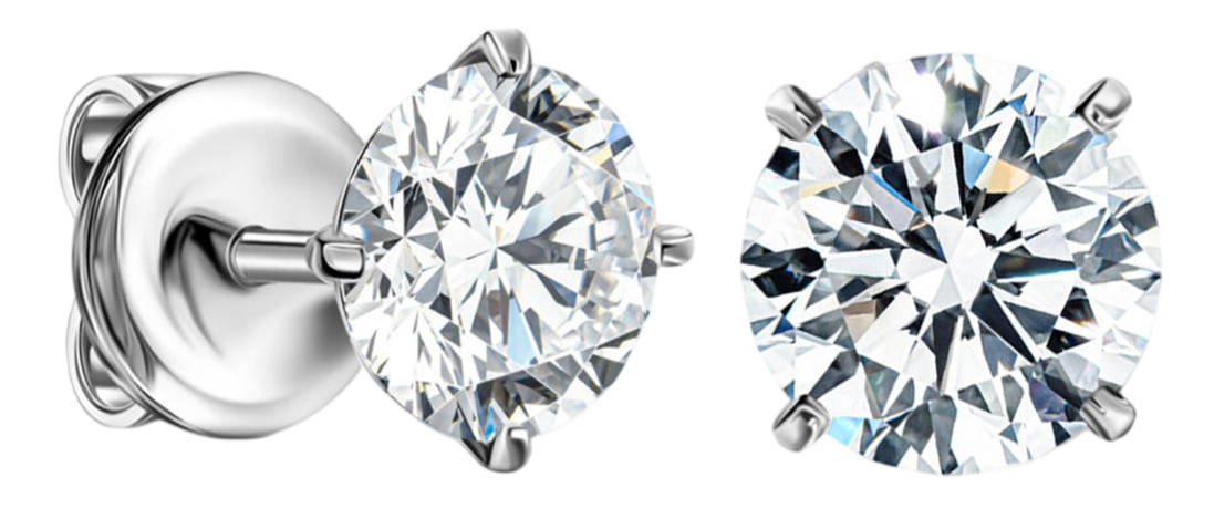GIA Серьги 2,00/2,01 Ct. K/vs2 (3 Excellent) Round Diamonds