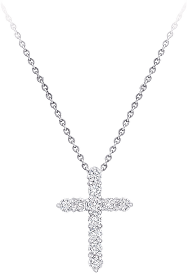 Round Diamond Cross Small Pendant Graff