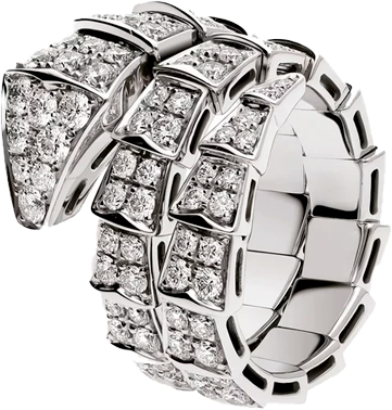 Кольцо Bvlgari Serpenti Viper White Gold & Diamonds (SIZE L) 345227