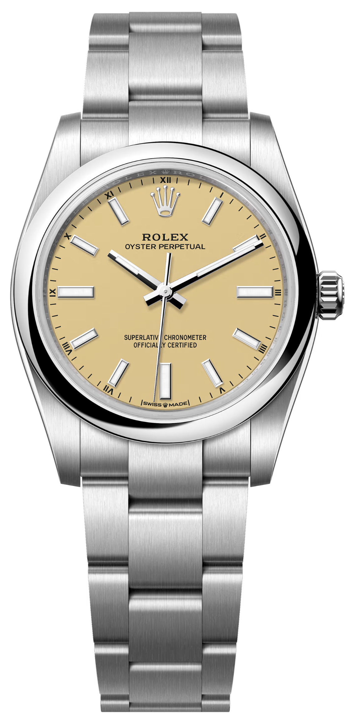 Rolex Oyster Perpetual 34 mm Oystersteel Beige Dial 124200 Rolex Oyster Perpetual 34 mm Oystersteel Beige Dial 124200