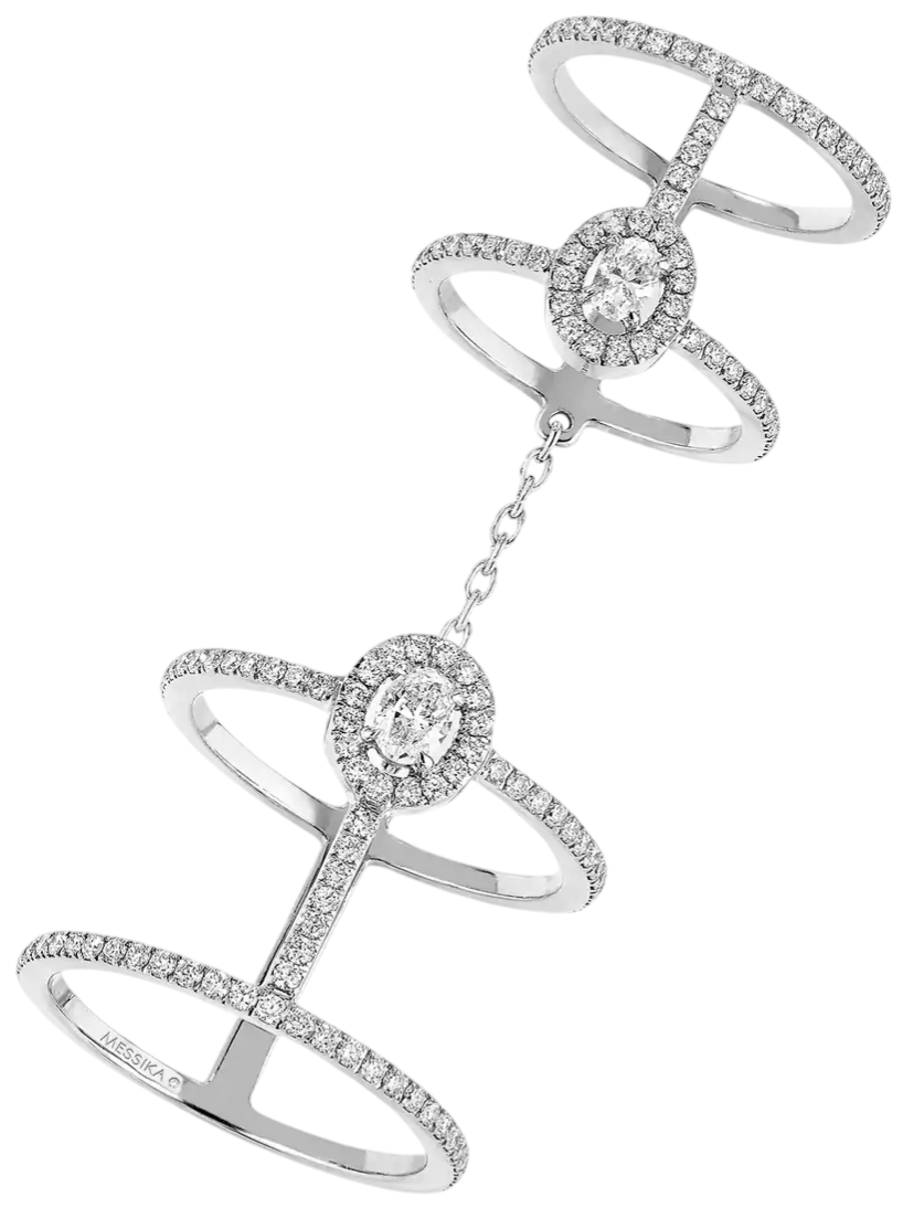 Bague double pavée Glam'Azone