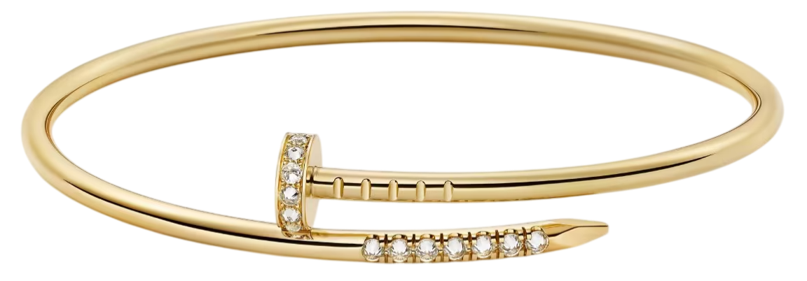 Juste un Clou bracelet, small model, reverse-set diamonds