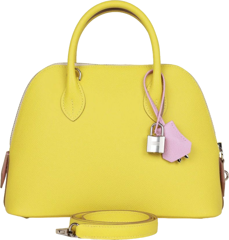 Hermes 1923 Bolide 25 Tricolor Lime, Mauve Sylvestre, and Nata Epsom Palladium Hardware