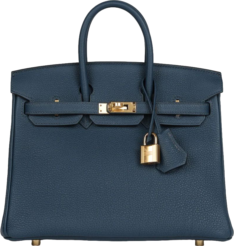 Hermes Birkin 25 Bleu De Prusse Togo Gold Hardware