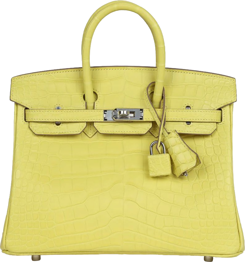Hermes Birkin 25 Lime Matte Alligator Palladium Hardware