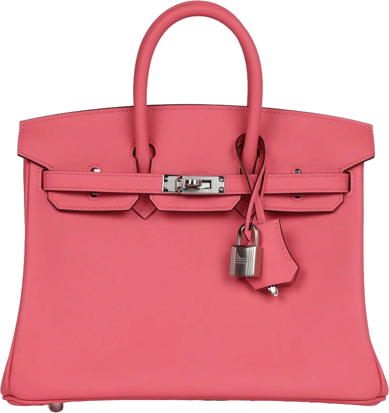 Hermes Birkin 25 Rose Azalee Swift Palladium Hardware