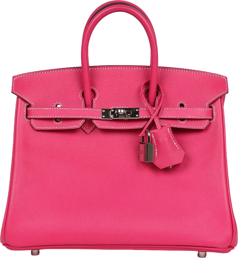Hermes Birkin 25 Rose Tyrien Epsom Palladium Hardware