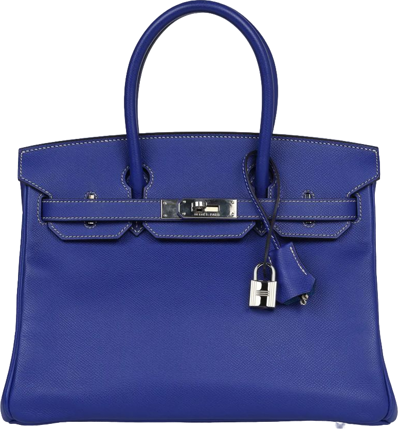 Hermes Birkin 30 Bleu Electric Candy Epsom Palladium Hardware