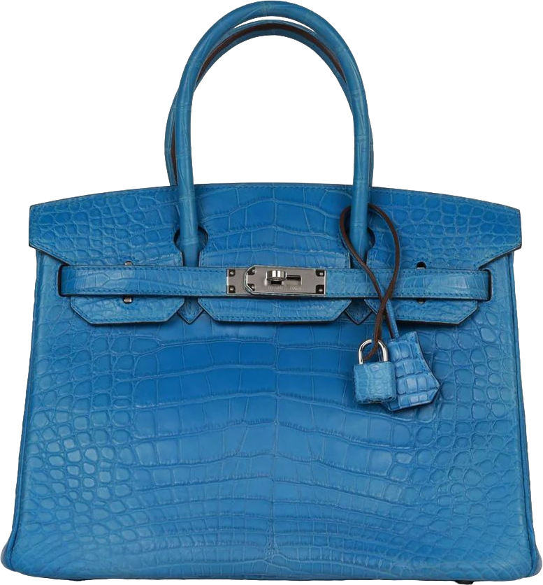 Hermes Birkin 30 Bleu Mykonos Matte Alligator Palladium Hardware