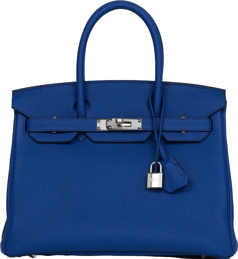 Hermes Birkin 30 Bleu Royal Togo Palladium Hardware