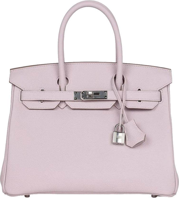 Hermes Birkin 30 Mauve Pale Clemence Palladium Hardware