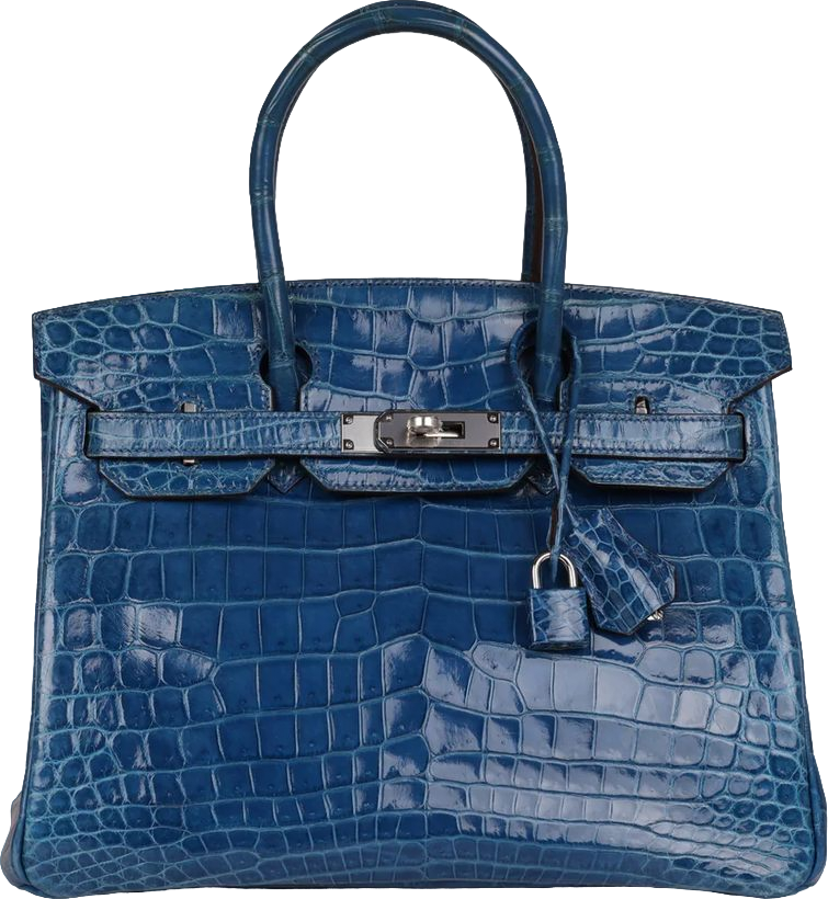 Hermes Birkin 30 Mykonos Shiny Niloticus Crocodile Palladium Hardware