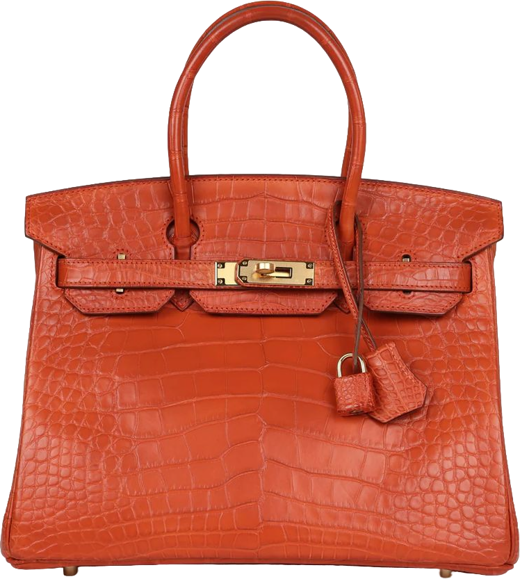 Hermes Birkin 30 Sanguine Matte Alligator Gold Hardware