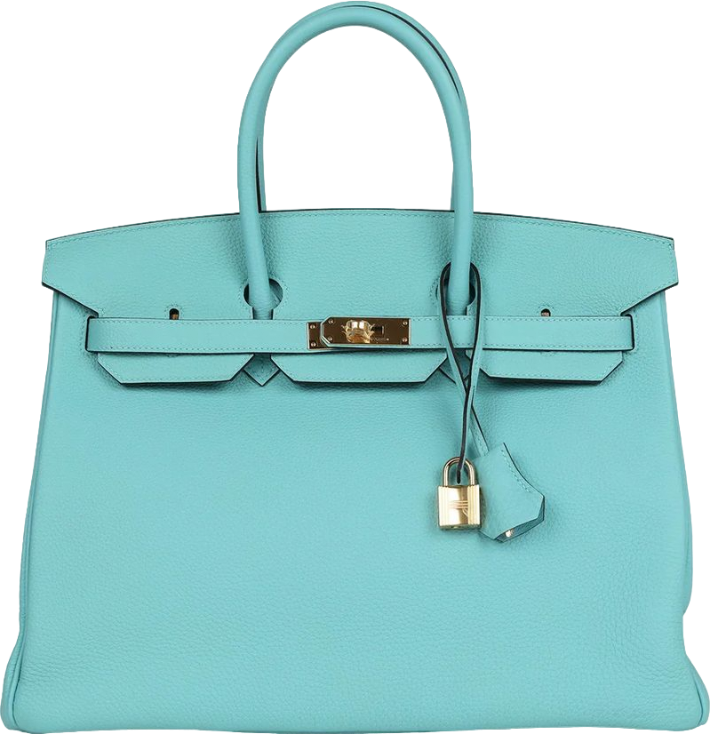 Hermes Birkin 35 Bleu Atoll Togo Gold Hardware
