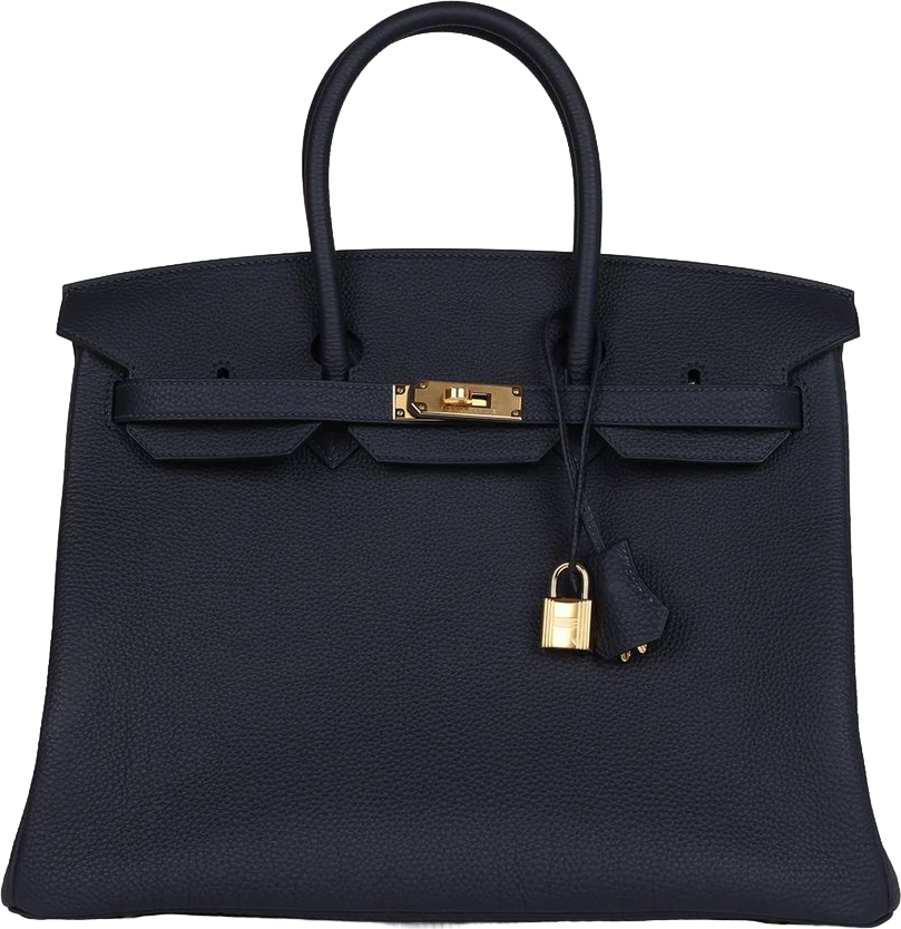 Hermes Birkin 35 Bleu Nuit Togo Gold Hardware