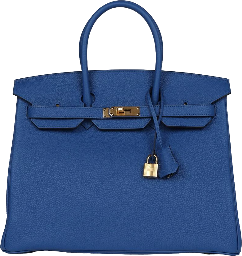 Hermes Birkin 35 Bleu Royal Togo Gold Hardware