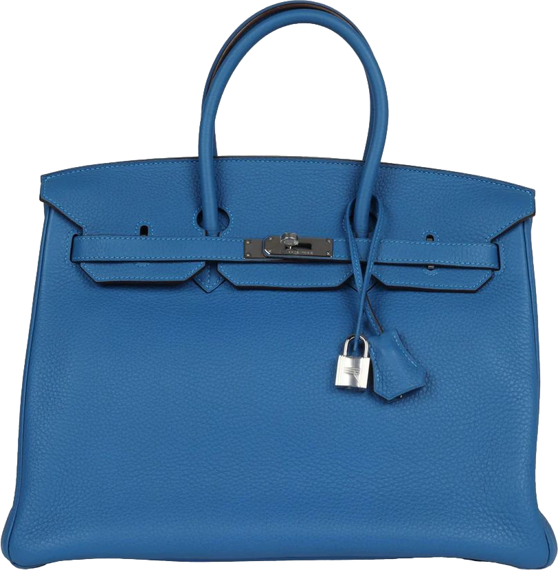 Hermes Birkin 35 Mykonos Clemence Palladium Hardware