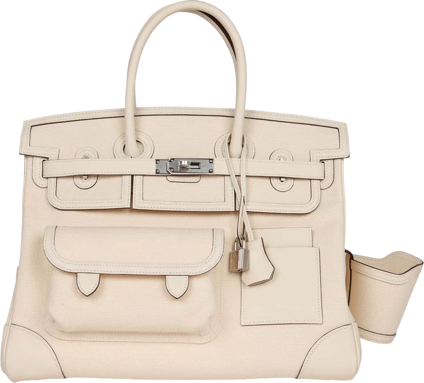 Hermes Birkin Cargo 35 Nata Toile and Swift Palladium Hardware